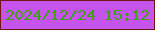 文字の大きさ：5、枠の色：731316、背景の色：c554ec、文字の色：3da112 無料ブログパーツのブログ時計