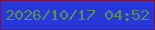 文字の大きさ：1、枠の色：731350、背景の色：2837d5、文字の色：53925b 無料ブログパーツのブログ時計