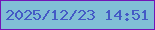 文字の大きさ：2、枠の色：7314b6、背景の色：81bed6、文字の色：445ac5 無料ブログパーツのブログ時計