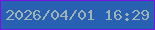 文字の大きさ：2、枠の色：7314e2、背景の色：2861b1、文字の色：9eb3b6 無料ブログパーツのブログ時計
