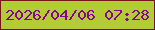 文字の大きさ：1、枠の色：73171b、背景の色：b3cc36、文字の色：890392 無料ブログパーツのブログ時計