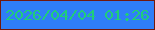 文字の大きさ：4、枠の色：73180c、背景の色：2f7ef7、文字の色：20cd79 無料ブログパーツのブログ時計