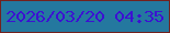 文字の大きさ：4、枠の色：73211e、背景の色：24789f、文字の色：3c11d2 無料ブログパーツのブログ時計