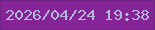 文字の大きさ：4、枠の色：732288、背景の色：852496、文字の色：b5b7dd 無料ブログパーツのブログ時計