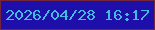 文字の大きさ：2、枠の色：73253a、背景の色：1e0faa、文字の色：42bae2 無料ブログパーツのブログ時計