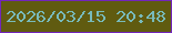 文字の大きさ：5、枠の色：7325bb、背景の色：605b10、文字の色：78babb 無料ブログパーツのブログ時計