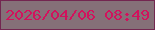 文字の大きさ：5、枠の色：732650、背景の色：857078、文字の色：d2125d 無料ブログパーツのブログ時計