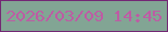 文字の大きさ：4、枠の色：732774、背景の色：82a594、文字の色：bd5ca4 無料ブログパーツのブログ時計