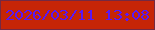 文字の大きさ：2、枠の色：732943、背景の色：c62507、文字の色：5918f6 無料ブログパーツのブログ時計