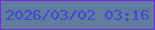 文字の大きさ：3、枠の色：732adf、背景の色：617c9e、文字の色：3c4ad3 無料ブログパーツのブログ時計