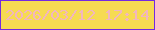 文字の大きさ：1、枠の色：732be1、背景の色：f6db52、文字の色：f2b6bf 無料ブログパーツのブログ時計