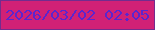 文字の大きさ：4、枠の色：732c8e、背景の色：d12176、文字の色：5b25ce 無料ブログパーツのブログ時計