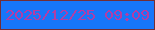 文字の大きさ：3、枠の色：732d35、背景の色：1776f9、文字の色：b23da5 無料ブログパーツのブログ時計