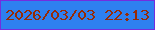 文字の大きさ：4、枠の色：732ddf、背景の色：2e80f0、文字の色：962b06 無料ブログパーツのブログ時計