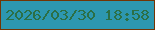 文字の大きさ：4、枠の色：733404、背景の色：2d97b0、文字の色：2b6f45 無料ブログパーツのブログ時計