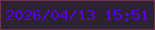 文字の大きさ：1、枠の色：73344b、背景の色：2d2234、文字の色：5801e6 無料ブログパーツのブログ時計