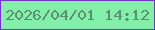 文字の大きさ：2、枠の色：7335c4、背景の色：83efa9、文字の色：569270 無料ブログパーツのブログ時計