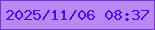 文字の大きさ：3、枠の色：7335cd、背景の色：b889f2、文字の色：4d09f6 無料ブログパーツのブログ時計