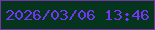 文字の大きさ：1、枠の色：7336a6、背景の色：05351c、文字の色：7435f6 無料ブログパーツのブログ時計