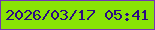 文字の大きさ：1、枠の色：7336b3、背景の色：89e404、文字の色：2c0b82 無料ブログパーツのブログ時計