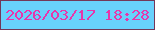 文字の大きさ：5、枠の色：733759、背景の色：68d1fc、文字の色：e835ab 無料ブログパーツのブログ時計