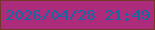 文字の大きさ：3、枠の色：733928、背景の色：ad2b7b、文字の色：1569a1 無料ブログパーツのブログ時計