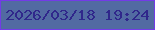 文字の大きさ：3、枠の色：733be6、背景の色：526aa2、文字の色：30278b 無料ブログパーツのブログ時計