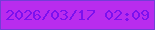文字の大きさ：5、枠の色：733dd7、背景の色：b92cee、文字の色：7b11ee 無料ブログパーツのブログ時計