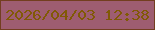 文字の大きさ：1、枠の色：733e20、背景の色：9e5d71、文字の色：815906 無料ブログパーツのブログ時計