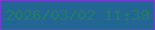 文字の大きさ：3、枠の色：733fd3、背景の色：226694、文字の色：277a67 無料ブログパーツのブログ時計