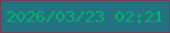 文字の大きさ：2、枠の色：734052、背景の色：227282、文字の色：04b16e 無料ブログパーツのブログ時計