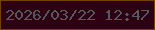 文字の大きさ：1、枠の色：734102、背景の色：2d0214、文字の色：56595c 無料ブログパーツのブログ時計