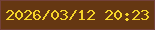 文字の大きさ：4、枠の色：73413b、背景の色：653712、文字の色：f5d429 無料ブログパーツのブログ時計