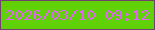 文字の大きさ：2、枠の色：73416d、背景の色：5fd106、文字の色：dd65f2 無料ブログパーツのブログ時計