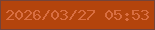文字の大きさ：3、枠の色：73443a、背景の色：b3440c、文字の色：d96e41 無料ブログパーツのブログ時計
