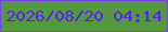 文字の大きさ：5、枠の色：7345e2、背景の色：55993e、文字の色：5b1ffb 無料ブログパーツのブログ時計