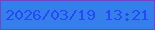 文字の大きさ：2、枠の色：7346c1、背景の色：357fec、文字の色：234af5 無料ブログパーツのブログ時計