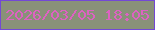 文字の大きさ：3、枠の色：7348d5、背景の色：899179、文字の色：dd62c2 無料ブログパーツのブログ時計