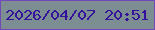 文字の大きさ：5、枠の色：7349ba、背景の色：7c8e91、文字の色：34129c 無料ブログパーツのブログ時計