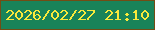 文字の大きさ：5、枠の色：734c14、背景の色：198359、文字の色：faea3b 無料ブログパーツのブログ時計