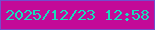 文字の大きさ：2、枠の色：734dcc、背景の色：c30998、文字の色：18debb 無料ブログパーツのブログ時計