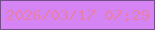 文字の大きさ：3、枠の色：734e8b、背景の色：d484f3、文字の色：e97fa8 無料ブログパーツのブログ時計