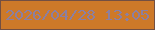 文字の大きさ：5、枠の色：734f42、背景の色：cd7929、文字の色：8b7fa2 無料ブログパーツのブログ時計