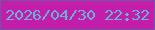 文字の大きさ：2、枠の色：7356a1、背景の色：c31dac、文字の色：68b4d1 無料ブログパーツのブログ時計