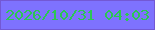 文字の大きさ：2、枠の色：7358d4、背景の色：7e72fe、文字の色：2cc654 無料ブログパーツのブログ時計