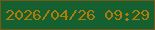 文字の大きさ：2、枠の色：735a16、背景の色：146031、文字の色：b27b06 無料ブログパーツのブログ時計
