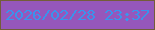 文字の大きさ：5、枠の色：735d39、背景の色：9557bb、文字の色：3994ec 無料ブログパーツのブログ時計
