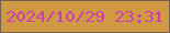 文字の大きさ：5、枠の色：73614d、背景の色：d09943、文字の色：ce3fae 無料ブログパーツのブログ時計