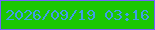 文字の大きさ：4、枠の色：7362ff、背景の色：1bc702、文字の色：3f9de7 無料ブログパーツのブログ時計
