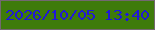 文字の大きさ：4、枠の色：736870、背景の色：3e7b0a、文字の色：2018d8 無料ブログパーツのブログ時計
